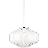 Hudson Valley Lighting Bennett - 1-Light C Pendant - Polished Nickel Finish - Clear Glass, Silver