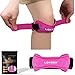LOKSER Patella Knee Strap for Knee Pain Relief by Best Brace Support Band for Jumpers Knee, Running, Osgood Schlatter, Tendonitis, Basketball, Squats | Adjustable for Women and Men (1 Pack, Pink)