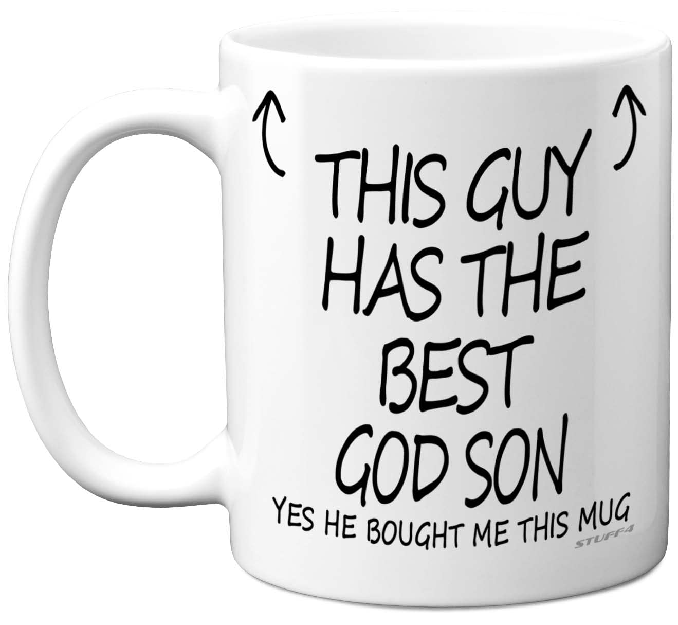 Stuff4 This Guy Has The Best God Son Mug - God Son Gifts, 11oz Ceramic Dishwasher Safe Coffee Mugs - Father Gifts for Birthday, Christmas Fathers Day Presents Dad Gift, Premium Cup Made in UK