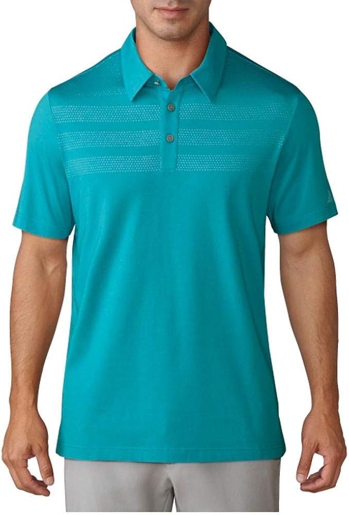 adidas Golf Men's 3-Stripes Mapped Polo, Energy Blue, Small: Amazon.co.uk: Clothing
