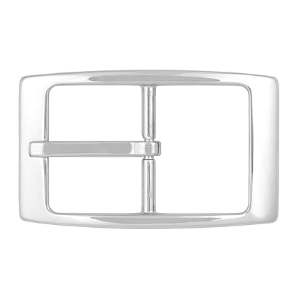 Gürtelschnalle Buckle 40mm Metall Silber Poliert - Buckle Silver - Dornschliesse Für Gürtel Mit 4cm Breite - Silberfarben Pol