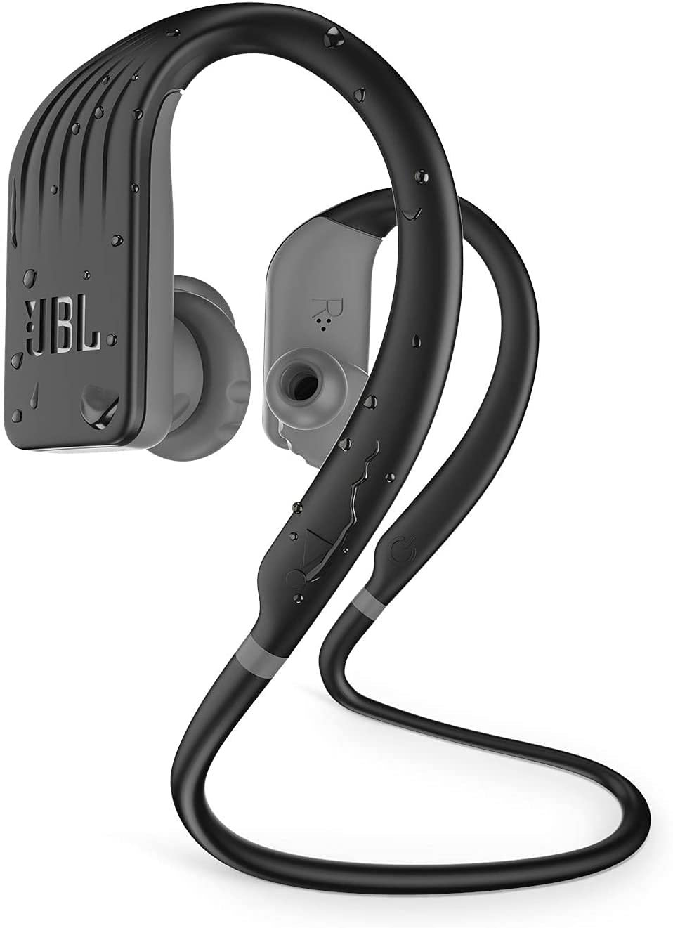 JBL Endurance Jump, Wireless in-Ear Sport Headphone with One-Button Mic/Remote -Earplug, 25 cm, Black