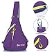 Sling Bag Chest Bag Unbalance BackPack Sack Shoulder Messenger Pouch Haversack Rucksack Chest Crossbody Backpack Pack for Travel Outdoor Foldable nylon purple, by LC Prime
