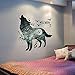 Home Decoration Wolf Moon Wall Stickers PVC Material Forest Waterproof DIY Animal Wall Poster for Kids Rooms Decoration Wall Decal