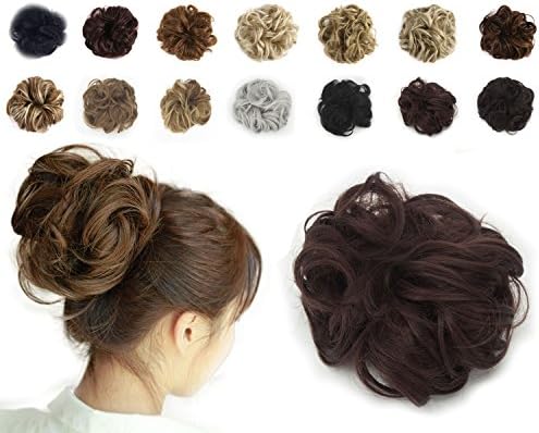 Haironline Scrunchie Bun Up Do Hair Piece Hair Ribbon Ponytail Extensions Wavy Curly
