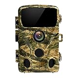 LETSCOM 14MP Trail Game Camera with 3 PIR Sensors, Waterproof HD Wildlife Scouting Cam 42 Low-Glow IR LEDs, 120° Wide Angle for Hunting and Outdoor Surveillance (Yellow)
