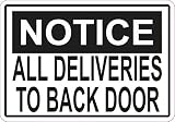 StickerTalk Notice Deliveries to Back Door Magnet, 5 inches by 3.5 inches