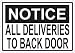 StickerTalk Notice Deliveries to Back Door Magnet, 5 inches by 3.5 inches primary