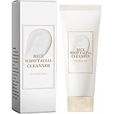 Rice Facial Cleanser, Gentle Foaming Cleanser, Controls Oil, Moisturizes and Hydrates, Nourishes Skin, Cleanses Pores, Gentle Formula Suitable for All Skin Types, Korean Skincare Product, 4.23 Oz