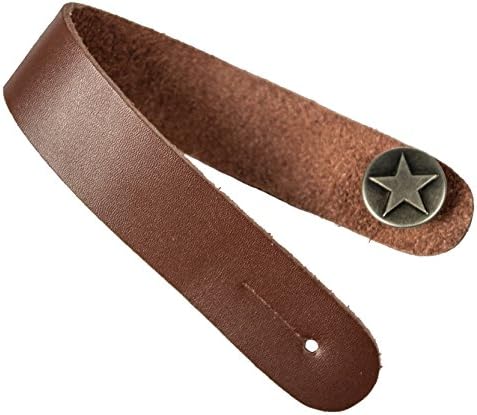 Acoustic Guitar Strap Button - Assorted Colors (Brown with Silver Button) - by Cavalry Straps