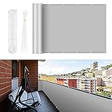 Balkon Sichtschutz, 0,9 x 3m Balkonabdeckung Balkonsichtschutz Balkonverkleidung