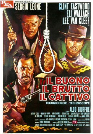Resultado de imagen de il buono il brutto il cattivo poster"