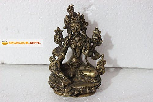 Green Tara Statue 6" Handmade in Nepal Tibet Buddha Statue