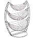 MyGift 3 Tier Gunmetal Gray Triple Hammock Fruit Vegetable Produce Metal Basket Rack Display Stand