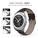 MoKo Band Compatible with Samsung Gear S2 Classic/Galaxy Watch 42mm/Galaxy Watch Active/Gear Sport/Garmin Vivoactive 3/Forerunner 645, Leather Crocodile Pattern Replacement Strap - Brown