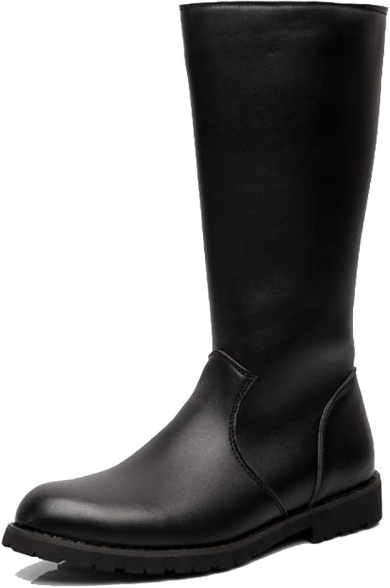 LIXIYU Bottes miMollet à la Mode pour Hommes avec Fermeture à