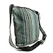 Tree of Life Canvas Crossbody Sling Purse with Tranquil Boho Stripes, Made with Hemp and Cotton, Great For Festivals, Beach, Everyday Wear & More One Size