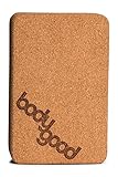 BodyGood Natural Cork Yoga Block Set of 2. Dense, Durable Yoga Prop Provides Support for Balance Postures and Restorative Poses. Comfortable, Non Slip and Antimicrobial