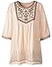 Lanmo Women Embroidery Peasant Tops Summer Dressy Shirt