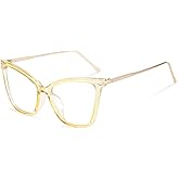 FEISEDY Oversized Cat Eye Glasses Frame with Clear Lenses Eyewear for Women B2460