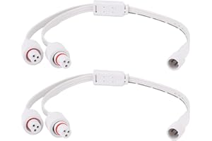 2 Pcs Y-Splitter for Govee Permanent Outdoor Lights 2 or Elite, Y-Shaped Outdoor Lights Extension Cord for Govee H705D H705F 