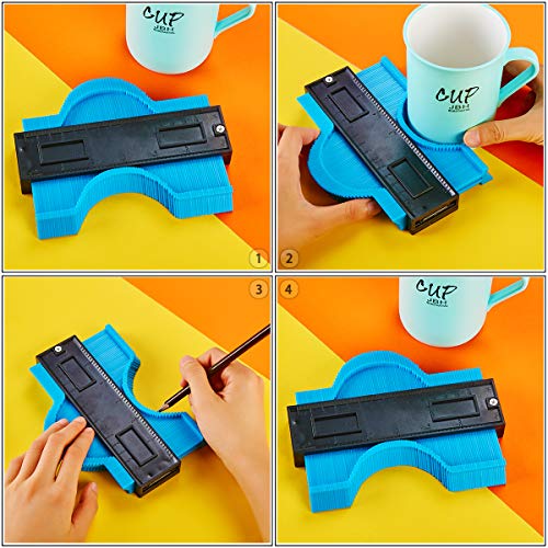 CYECTTR 3 Pieces Contour Gauge Duplicator Plastic Contour Gauge Profile Multi-functional Shaping Measure Ruler for Perfect Fit and Easy Cutting Easy Outline Gauge Standard Wood Marking Tool - Thumbnail 4