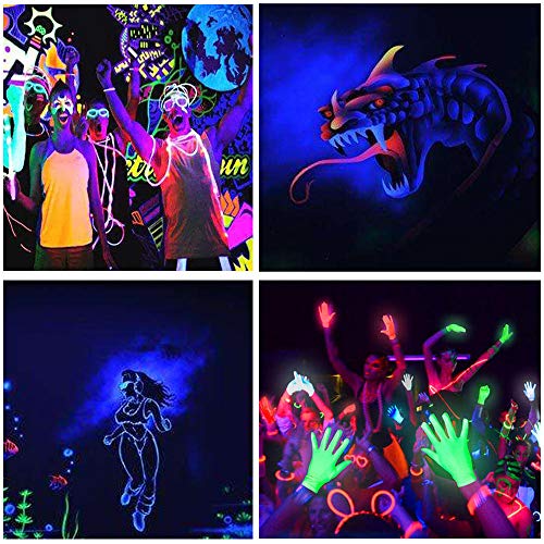UV LED Bulb 7.5W A19 Black Bulb 120V 60W Equivalent UVA Grade 395nm for Black Light Party Night Light, Body Painting, Fluorescent Poster, Special Effects E26 Base 2 Pack - Thumbnail 3