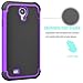 Tekcoo for Galaxy S4 Case, [Tmajor Series] [Purple/Black] Shock Absorbing Hybrid Rubber Plastic Impact Defender Rugged Slim Hard Case Cover Shell for Samsung Galaxy S4 S IV I9500 GS4 All Carriers