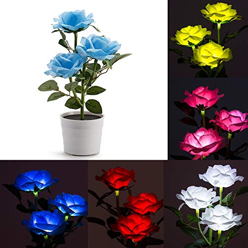 Highpot Outdoor Solar Garden Stake Lights Flower Lights Solar Powered Lights Waterproof Landscape Pathway Lights for Garden, Yard, Lawn, Patio (Red)