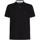 TOMMY HILFIGER Men's Polo Shirt Regular Fit, Black, S