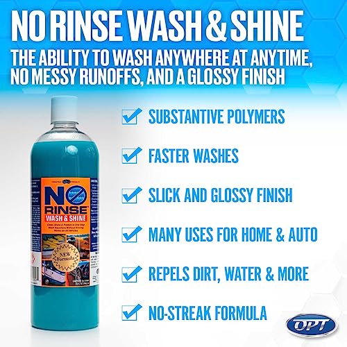 Optimum No Rinse Wash and Shine ONR Car Wash, New Formula Version 5