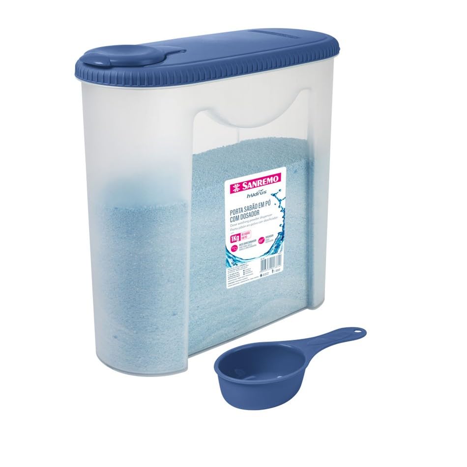 Photo 1 of Plastic Laundry Powder Container For Detergent, Laundry Room Organization - 80 oz