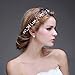 Bridalvenus Bride Wedding Headband Bridal Peal Halo Hair Accessory Headpiece for Women and Girls (Silver)
