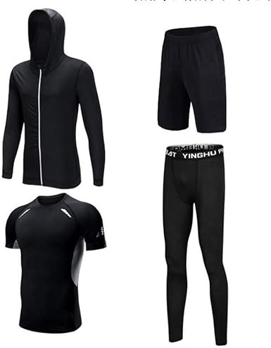 GAO underwear Mens 4pcs Sports Gym Fitness Clothing Set for ...