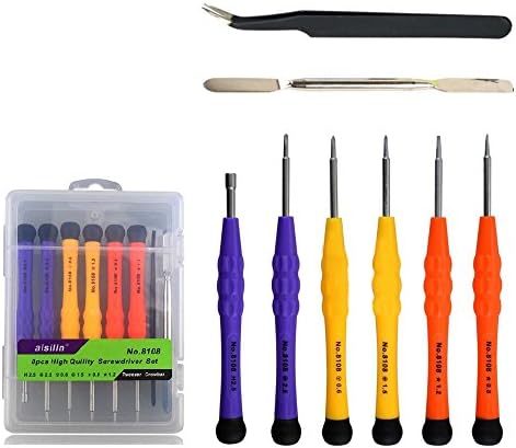 8 In 1 Precision Magnetic Screwdriver Set with 2.5 Pinhead Phillips PH000 Tri Wing Y-Tip 0.6 Pentalobe 0.8 1.2 Sleeve for iPhone 7 7S Plus 4 5 6 6S Middle Plate Laptop Disassembly