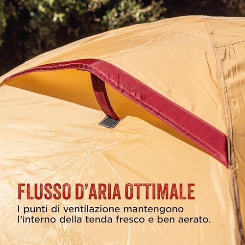 Tenda estiva Darwin 3 Plus | Tenda a cupola compatta per 3 persone | Tenda da campeggio leggera per 3 persone | Tenda per festival ed escursioni | Impermeabile 2000 mm | Traspirabilità extra