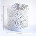 Votive Candle Holders - Flameless Tea Light Votive Wraps - 48 White Colored Laser Cut Decorative Wraps Flickering LED Battery Tealight Candles (not Included) - Frux Home and Yard