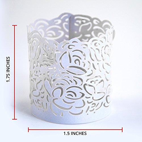 Votive Candle Holders Flameless Tea Light Votive Wraps 48 White