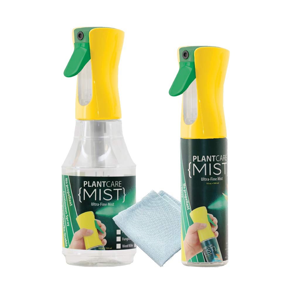 Delta 24 oz Plant Care Mister with Delta 10 oz Plant Care Mister and Free 6" x 6" WipeCo Glass Microfiber Cloth to Clean Plant Leafs (3 Items)
