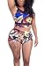 PiePieBuy Womens African Print Inspired Two Piece Bikini Bathing Suit, Muticolor, Large