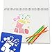 SUBANG 12 Pcs Plastic Painting Stencils Winter Drawing Spraying Templates for Kids Crafts