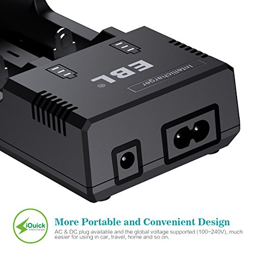 4 EBL+Battery+Charger+Rechargeable+Technology