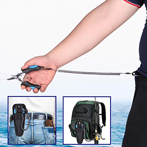 BB Hapeayou Angelzange Edelstahl Fischhaken Entferner mit Hülle und Lanyard für Süß- und Salzwasser 16,5 cm Länge – Bild 4