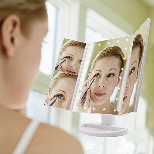 image for Lighted Vanity Makeup Mirror, Yevita Magnifying Make up Mirror with 22