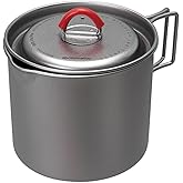 Evernew Titanium Lightweight Camping Mug Pot w/Folding Handle Set, 500ml