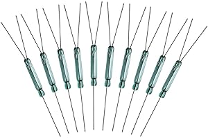 Gebildet 10pcs 4W 3 Pin Reed Switch Reed Contact Normally Open N/O N/C SPDT, Glass Reed Relay Magnetic Induction Switch (2.5m