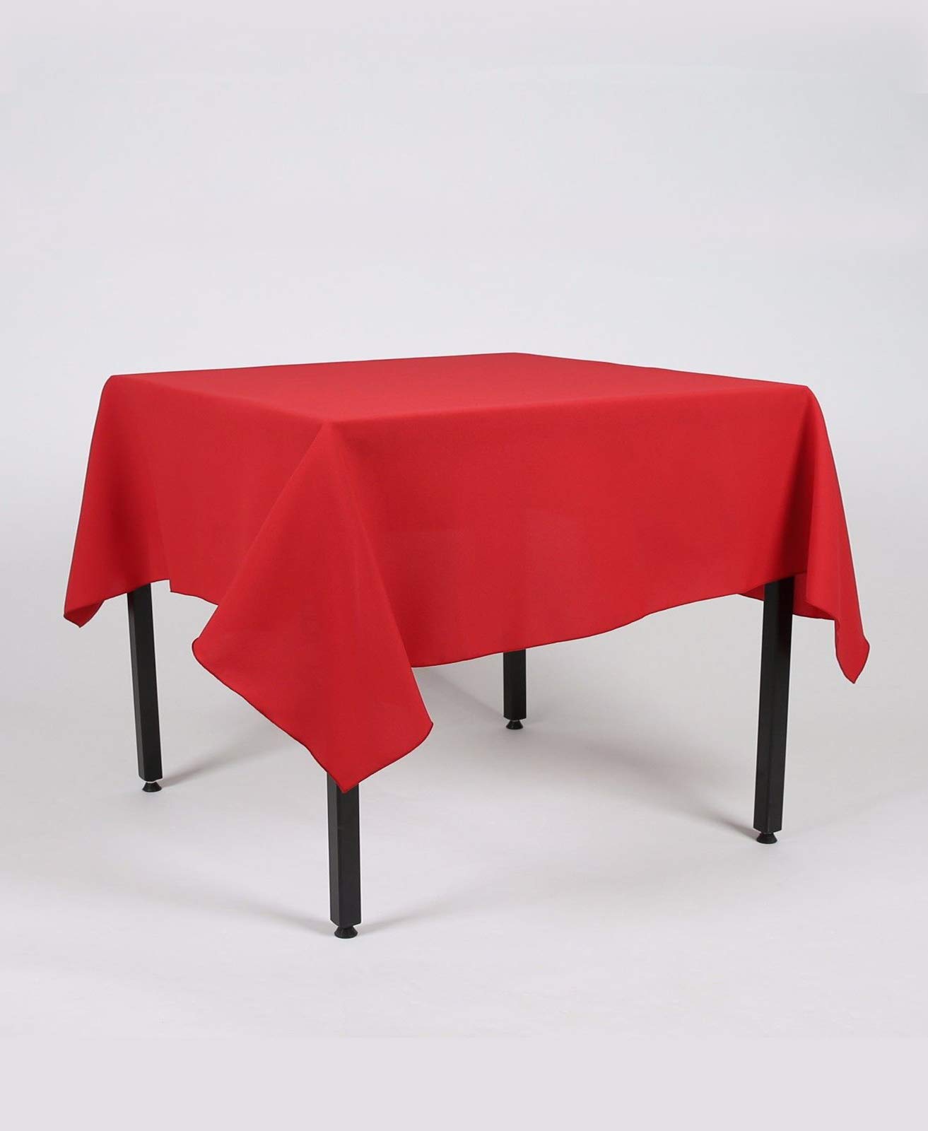Hope Textiles Red 55" x 80" (139cm x 203cm) Rectangle Fabric TABLECLOTH/TABLE CLOTH (Polyester, not cotton)