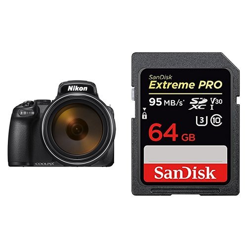 Nikon COOLPIX P1000 Digital Camera with LCD, Black and