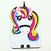 iPad Mini 4 Case Unicorn, Awsaccy(TM) Cute Cool 3D Unicorn Horse Cartoon Animal Rainbow Soft Silicone Rubber Gel Case Back Protection Cover for Apple iPad Mini 4 2015 Release
