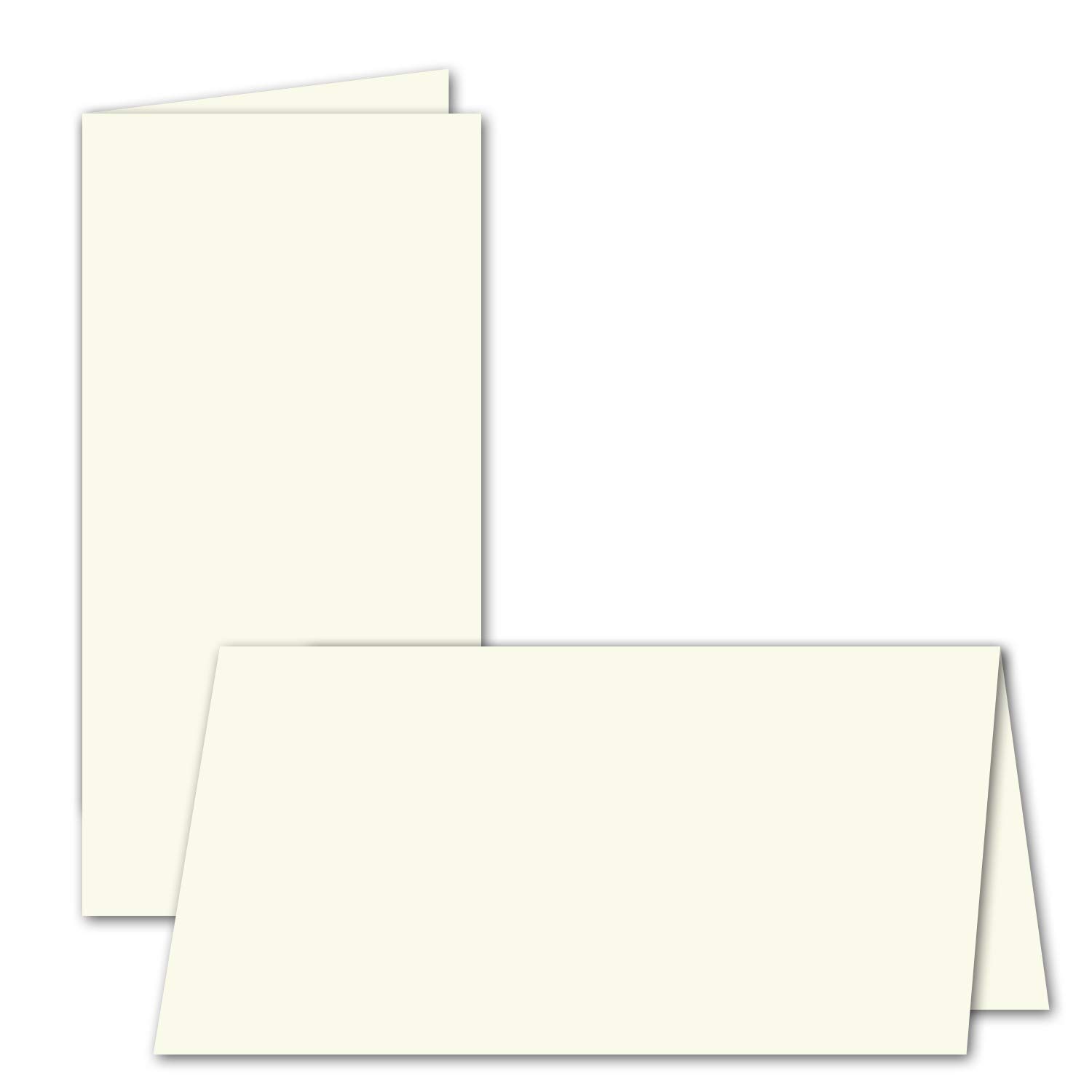 Pack of 50 Paper Inserts, Ivory/Light Beige/Chamois for DIN Long Folded Cards Insert Size: 205 x 205 mm – Folded to 205 x (4 ")/Papier 90g/qm